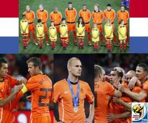 Puzzle Κάτω Χώρες, την 2η θέση στο Παγκόσμιο Κύπελλο Ποδοσφαίρου 2010 της Νοτίου Αφρικής